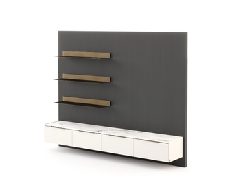 LANDFORM - Wood veneer TV cabinet with drawers by Stylish Club - view 3